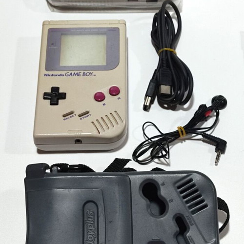 Nintendo Game Boy Classic used, rare kit with 5 games, HandyCarry SV905, LightBoy and new case