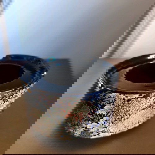 Ιαπωνικό τασάκι Shibata από μαύρη πορσελάνη σαν καινούργιο