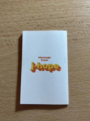 BTS j hope message card butter like new