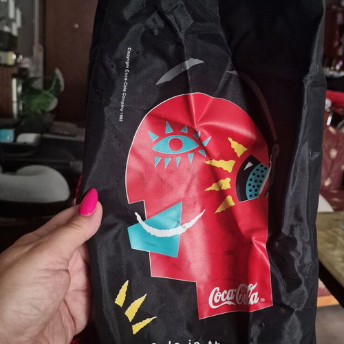 Vintage waterproof drawstring shoulder bag Goody's Coca-Cola 1992