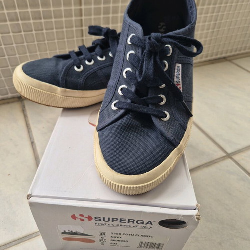Superga 2750 Cotu Classic blue sneakers like new, size 38