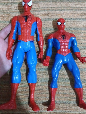 Spiderman figures used, set of two