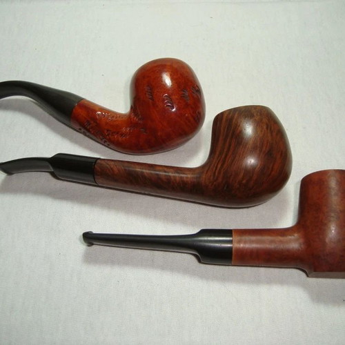 Tobacco pipes Vanguard, Dr. Boston, Pipex with wooden ESA Denmark stand used