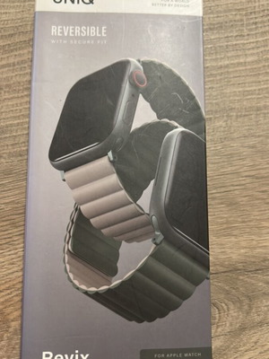 Apple Swatch reversible strap like new khaki with gray