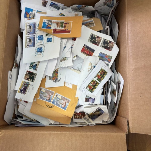 Used Stamps Collection 3kg From 1981 Greece England Japan