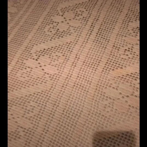 Handmade ecru cotton blanket for double bed like new