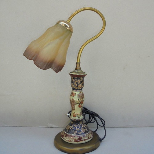Satsuma table lamp with checked wiring