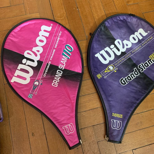 Wilson tennis rackets set with cases and bag used