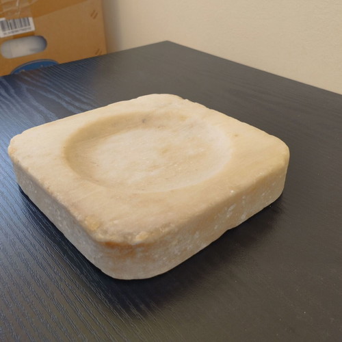 Marble ashtray used, whole piece 2 kg