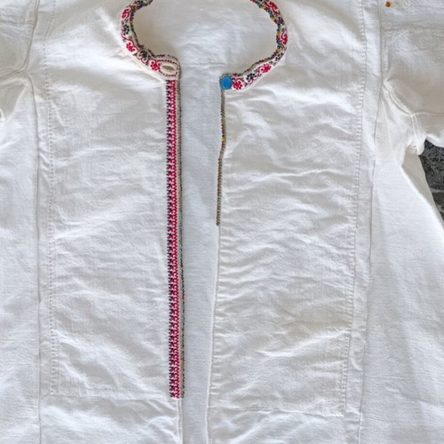 Traditional white shirt dress