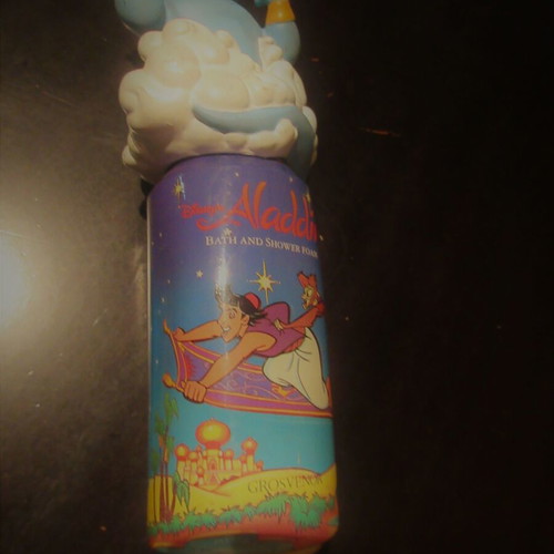 Aladdin Disney Bath Foam with Genie Figure new, 90s