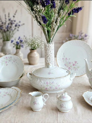 Vintage Mitterteich Bavaria Porcelain Dinner and Tea Service set like new