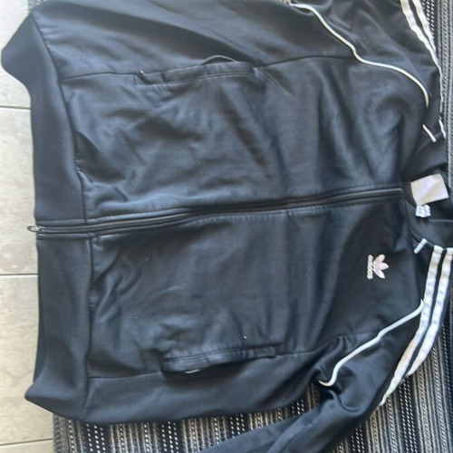 Adidas Jacket XL black with small hole, like new