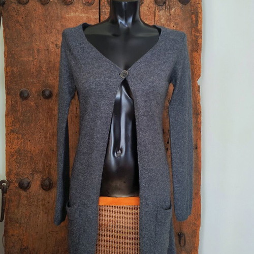 Vintage Italian cashmere angora cardigan like new, grey, size S