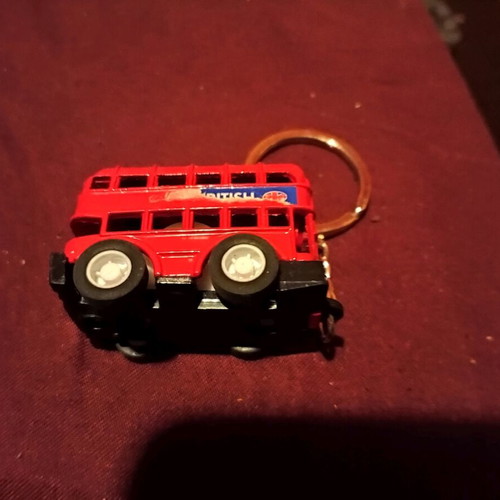 Keychain classic double-decker bus new, red from London