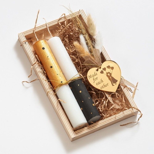 Candle for couples new in box tray