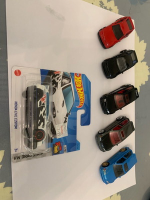 Hotwheels Honda Civic 7 toy cars 1/64 like new, two without base