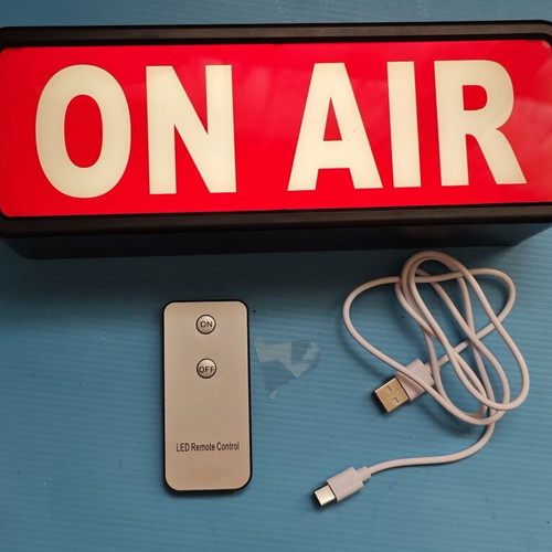 LED On Air Sign with Remote Control, New