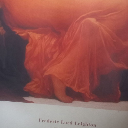 Flaming June print by Frederic Lord Leighton with gold frame
