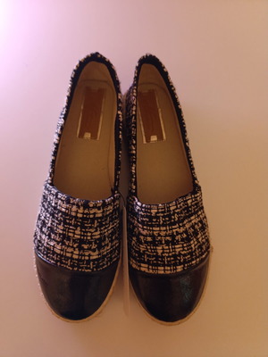 Celestino women's espadrilles black with tweed fabric and black toe detail, size 41