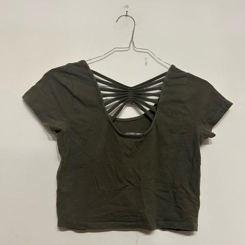 Crop top khaki size S used with back design