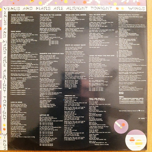 Vinyl Paul McCartney and Wings Venus And Mars like new