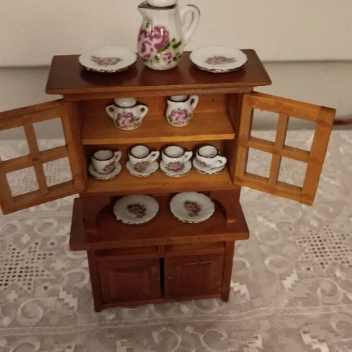Wooden dollhouse furniture like new