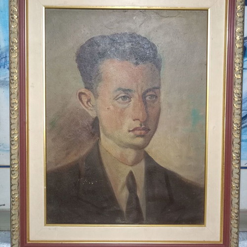 Portrait oil painting, unsigned, 40x50 cm with frame
