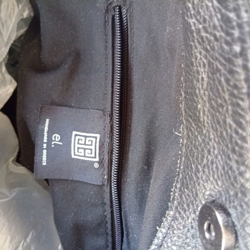 El Bags large shoulder bag with leather handles and pocket