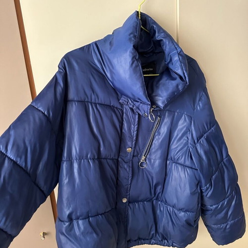 Stradivarius oversized puffer jacket like new, blue, size M