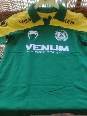 Venum Jose Aldo Junior cotton polo shirt like new, green and yellow, size L