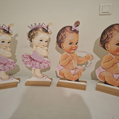 Wooden figures, set of 4, 40 cm each