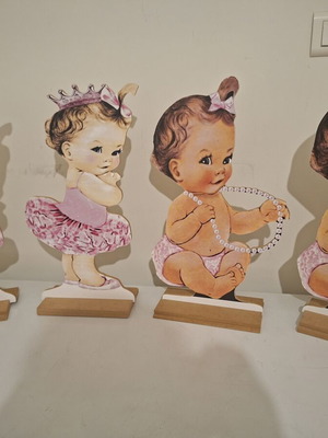 Wooden figures, set of 4, 40 cm each