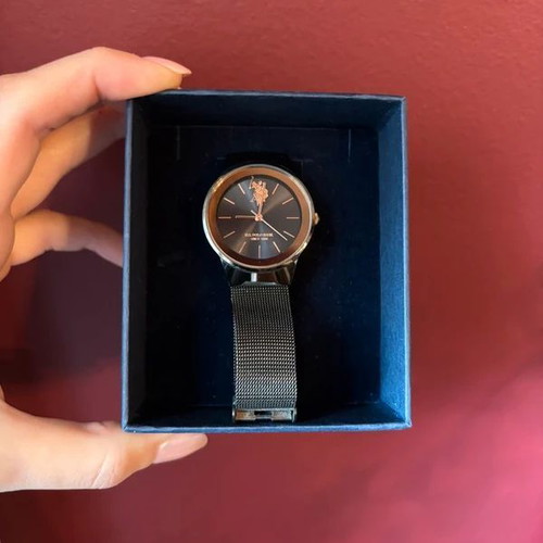 U.S. Polo Assn Women's Watch Black with Rose Gold, Like New