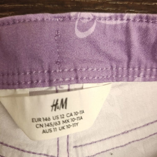 H&M Girls' Purple Shorts like new, size 146 cm, age 10