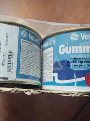 Veneziani Gummipaint κόκκινη ελαστική μπογιά για φουσκωτά σκάφη 375ml, 2 τεμάχια