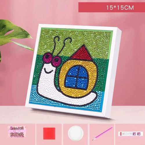 Diamond painting kit Snail 15x15 cm like new