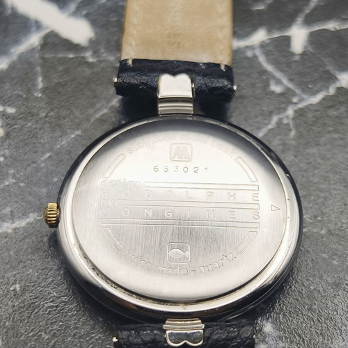 Vintage Rodolphe by Longines Swiss Made watch used, quartz, leather strap