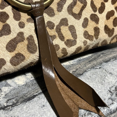 Dolce & Gabbana Ponyhair Leopard Print Shoulder Bag used