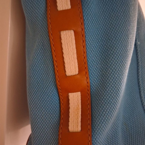 Michael Kors blue canvas shoulder bag