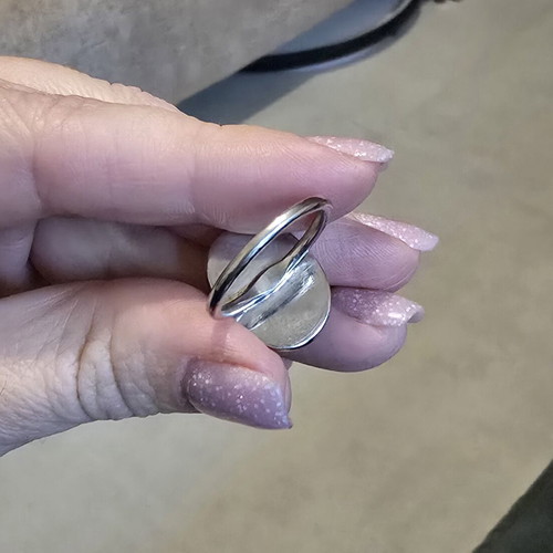 Moonstone ring like new, silver, size 52