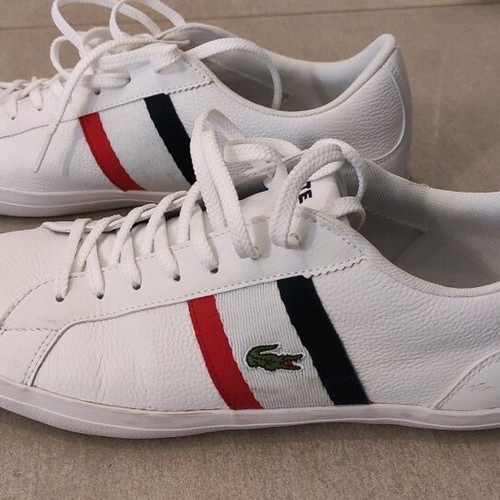 Lacoste shoes size 44 like new, white casual