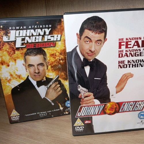 Johnny English 1 & 2 DVD box like new with English subtitles