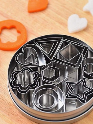 Cookie cutter kit 24 pcs stainless steel new