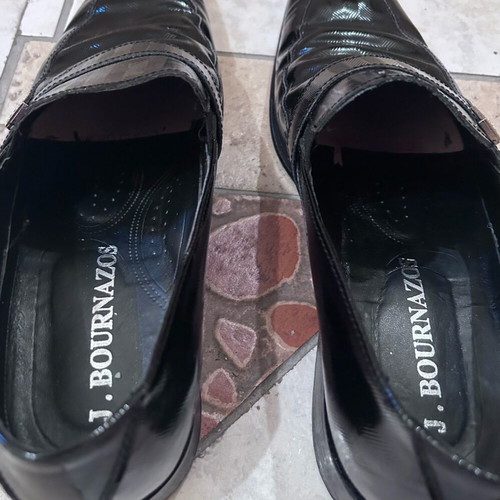 J.BOURNAZOS men's shoes like new, black, size 42