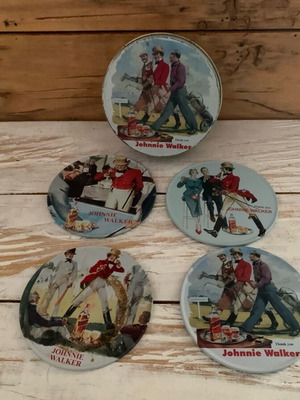 Johnny Walker vintage collectible coasters like new