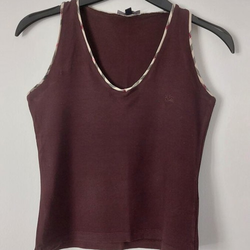 Burberry England Vintage Tank Top M Brown Nova Check, like new