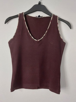 Burberry England Vintage Tank Top M Brown Nova Check, like new