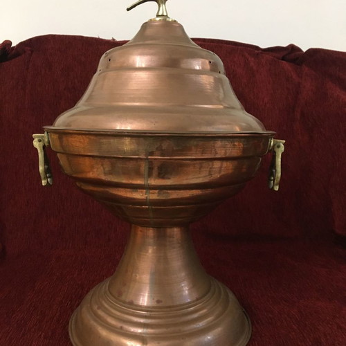 Traditional mangali used, height 55cm and diameter 36cm