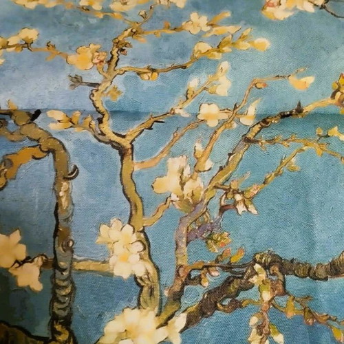 Almond Blossoms Van Gogh Fabric Shoulder Bag new, blue multicolor